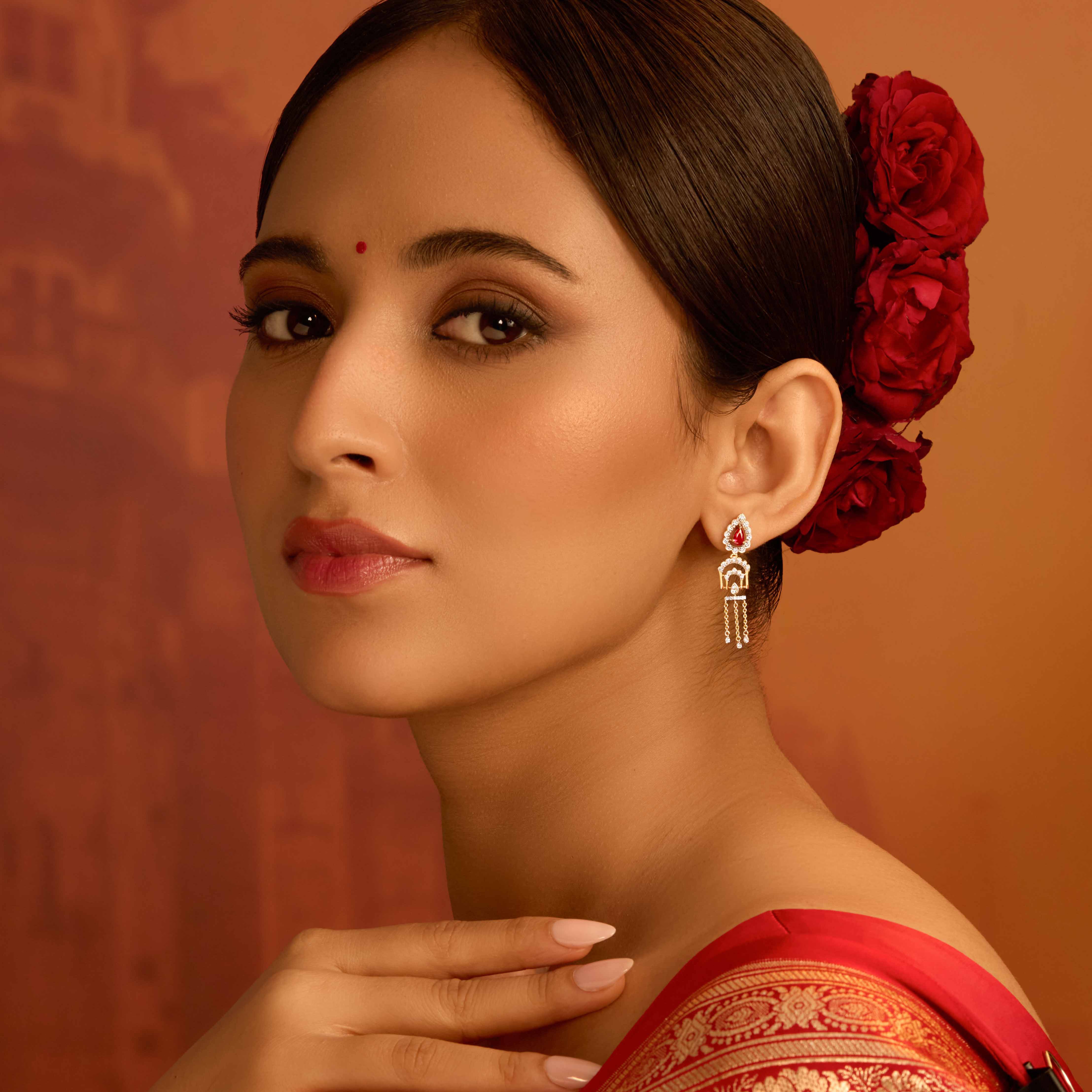 Thumri Gemstone Drop Earrings