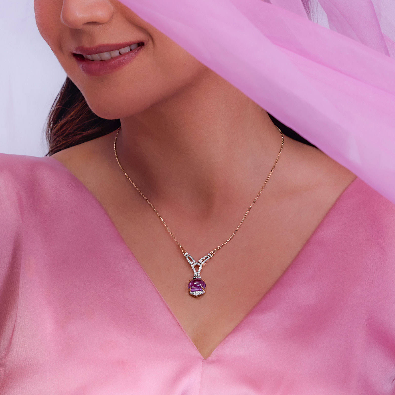 Midnight Purple Gemstone Necklace