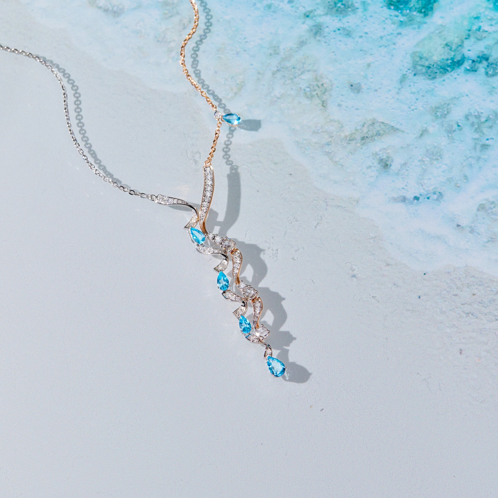 Aqua Luxe Gemstone Necklace