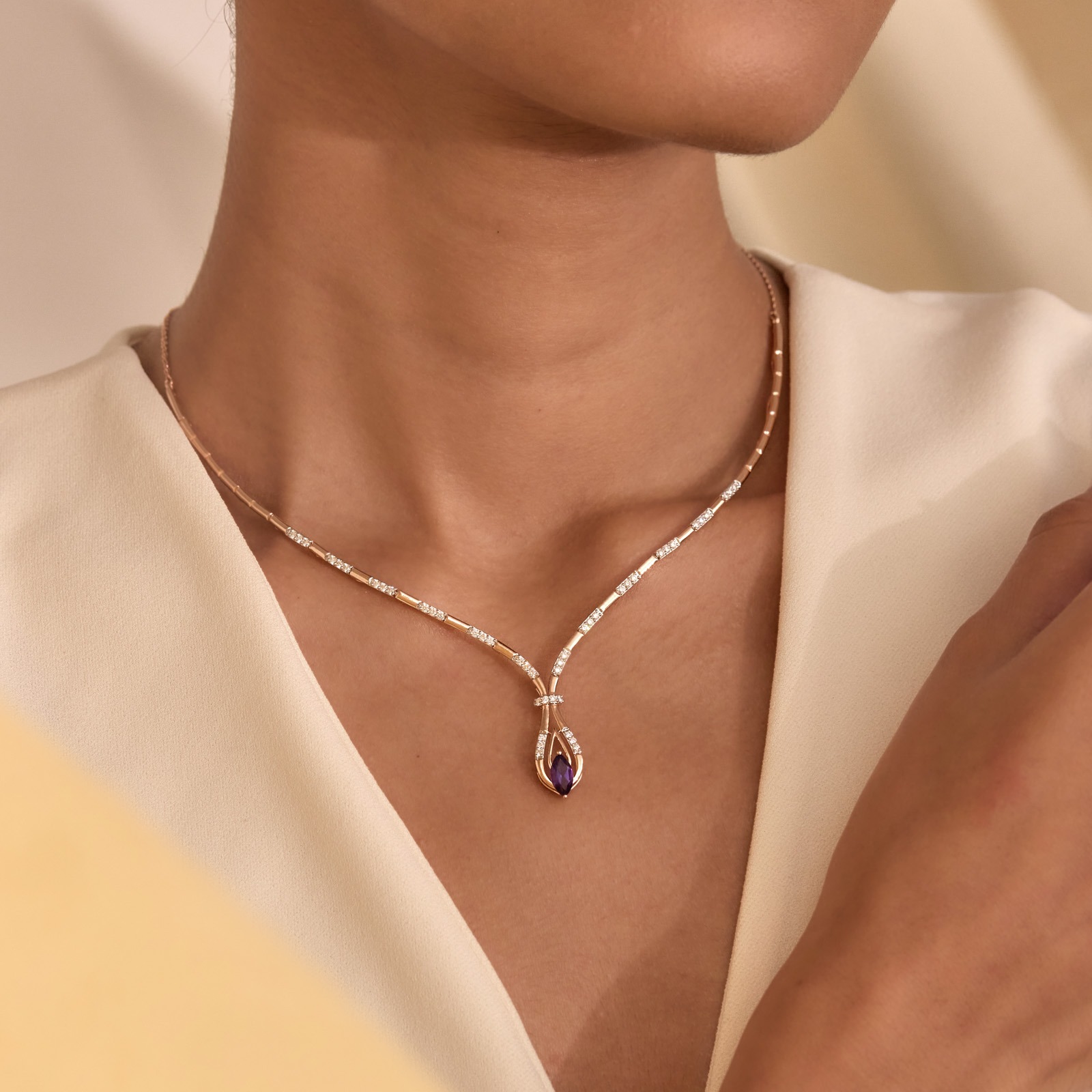 Contour Grace Gemstone Necklace