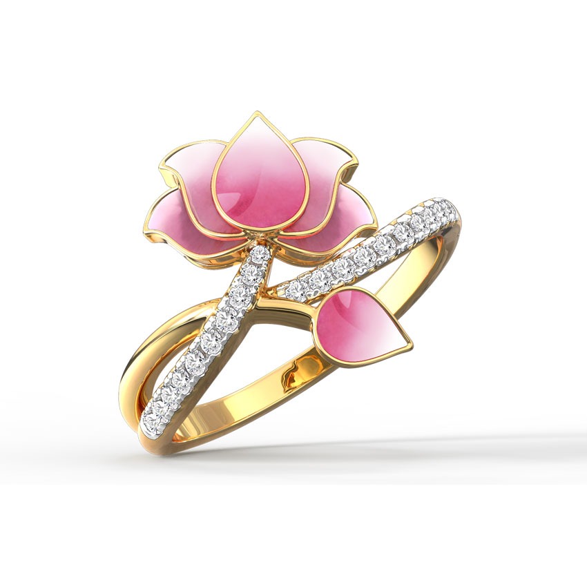 Intertwine Lotus Diamond Ring