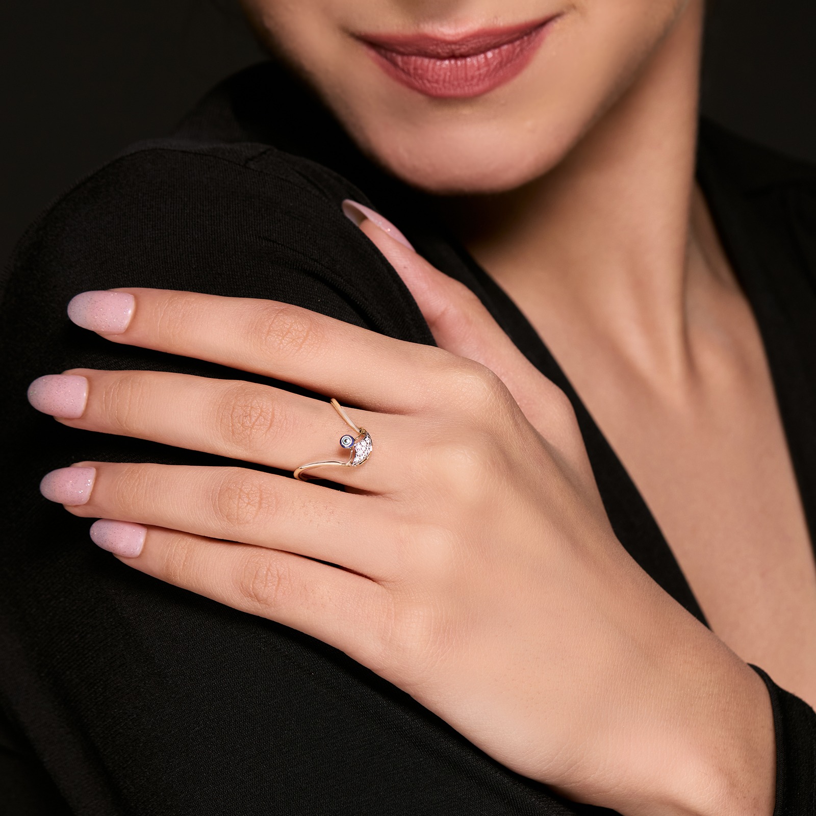 Gaze Evil Eye Diamond Vanki Ring