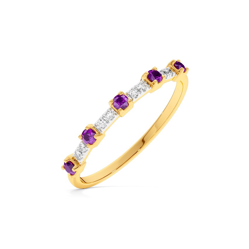 Purple Trail 9KT Gemstone Ring