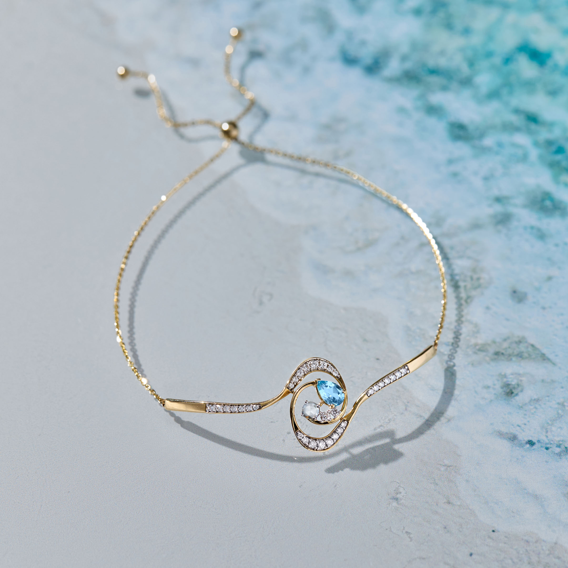 Azure Waves Gemstone Bracelet