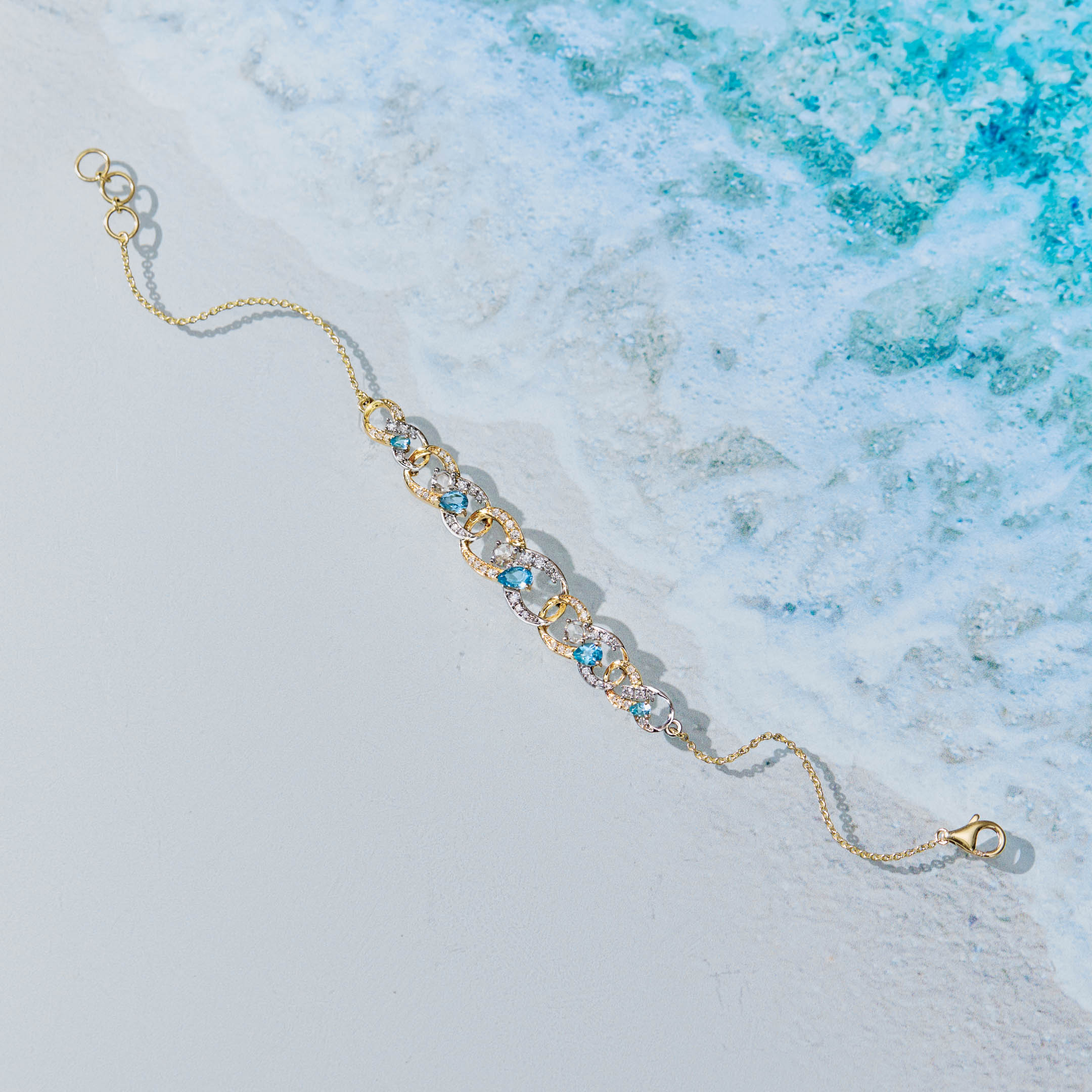Aqualine Spark Gemstone Bracelet
