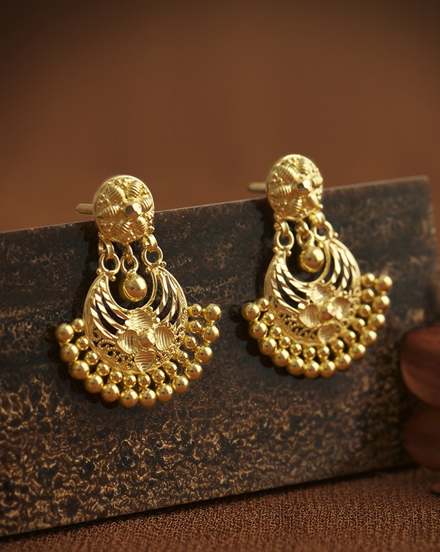 Jhanvika 22KT Gold Earrings