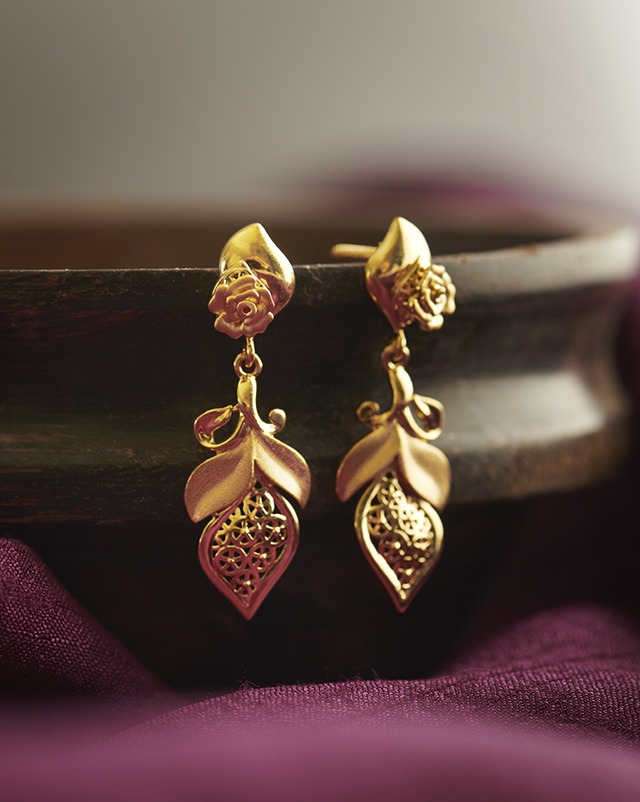 Vihaa 22KT Gold Earrings