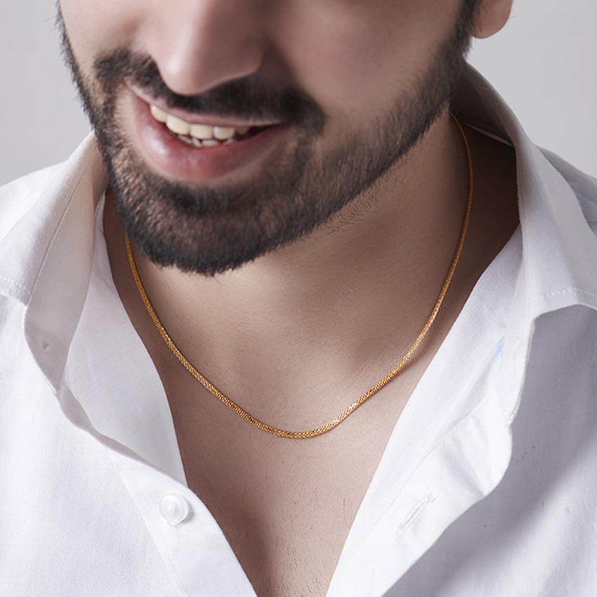Twilled 22Kt Gold Unisex Chain