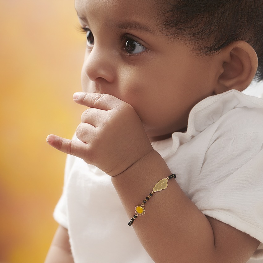 Sunrise Personalised Baby Nazaria Gold Bracelet