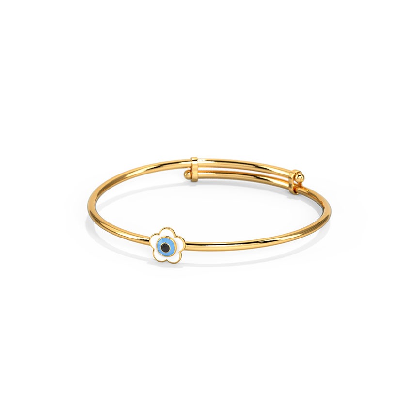 Bloom Evil Eye Baby Gold Bangle