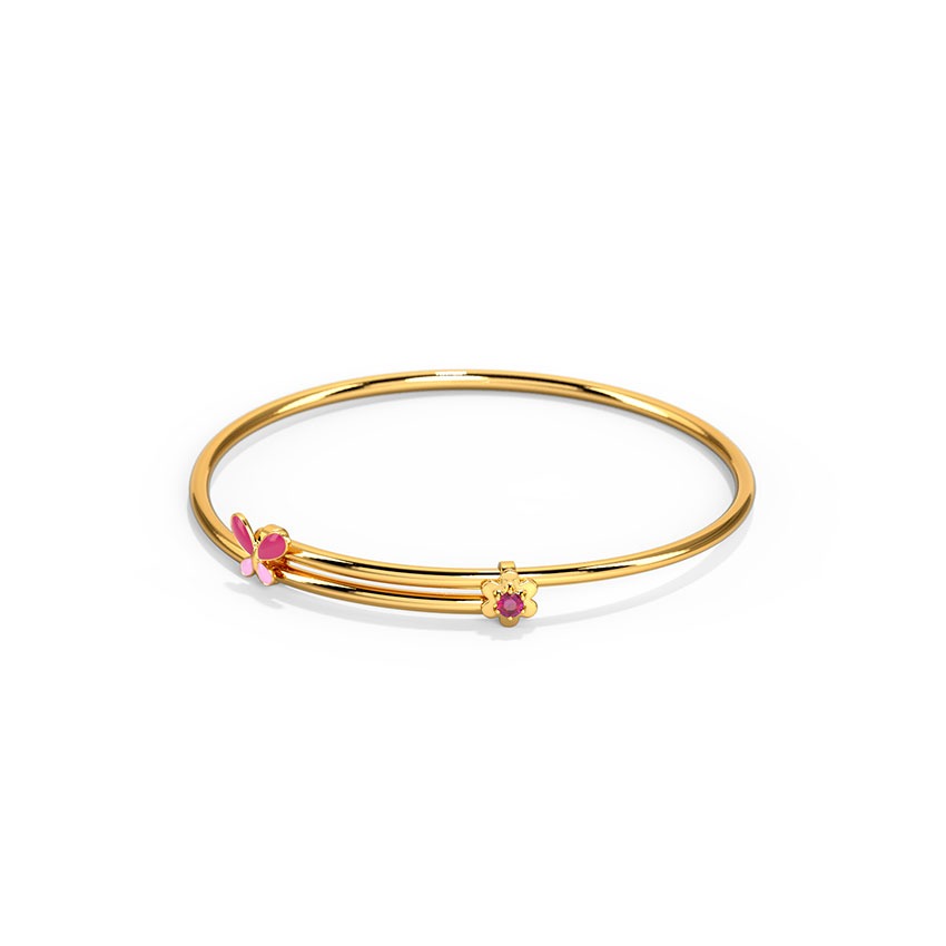 Flutter Butterfly Baby Gold Bangle