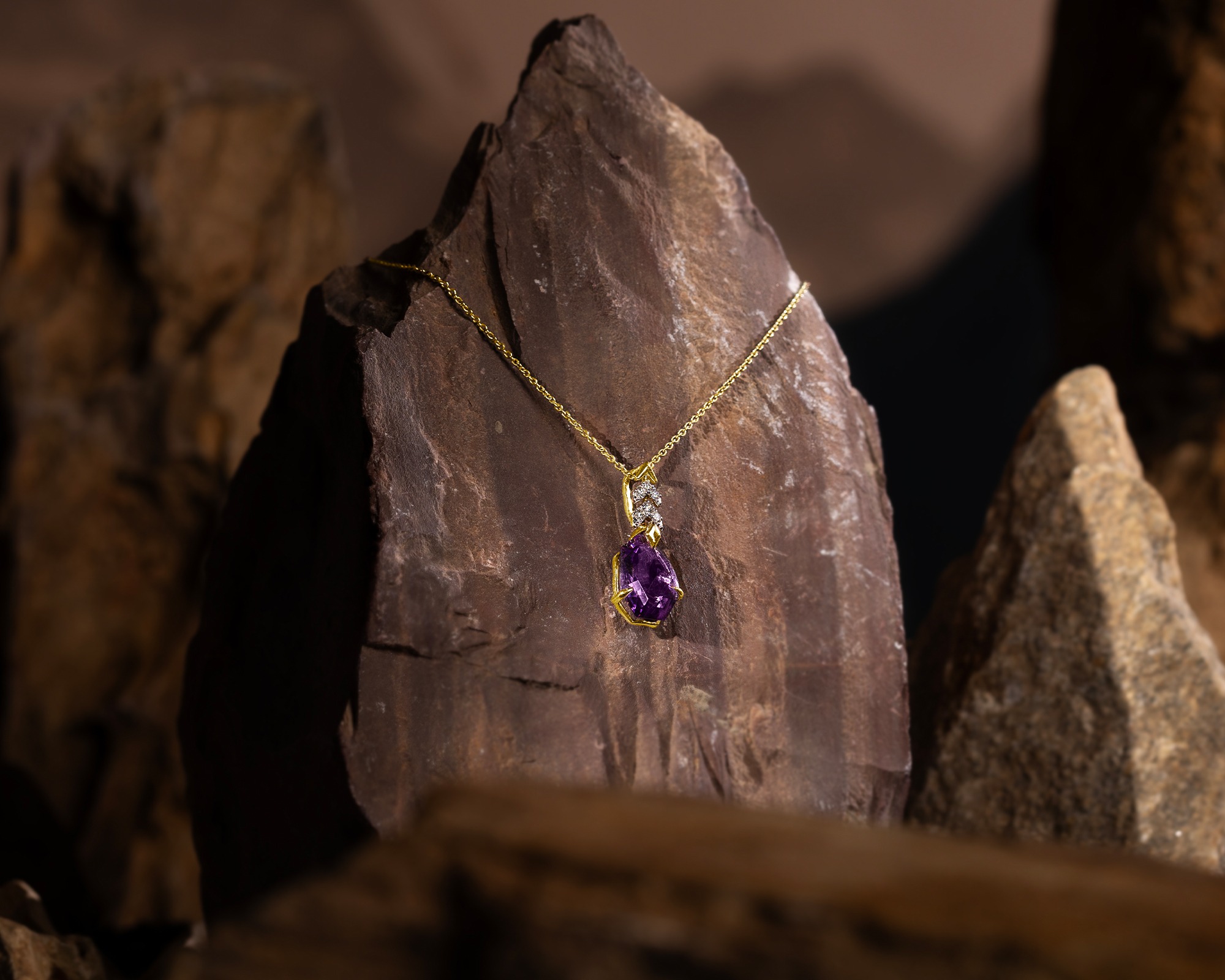 amethyst necklace for women