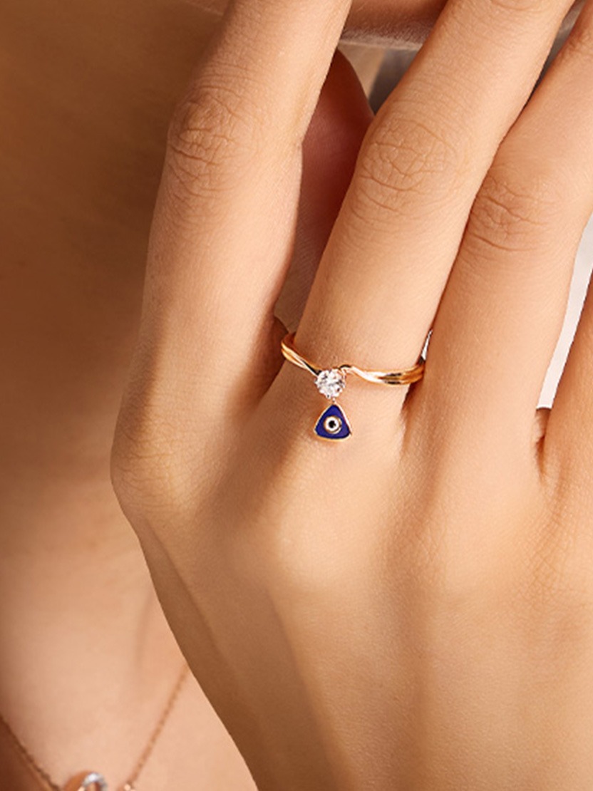 evil eye diamond ring