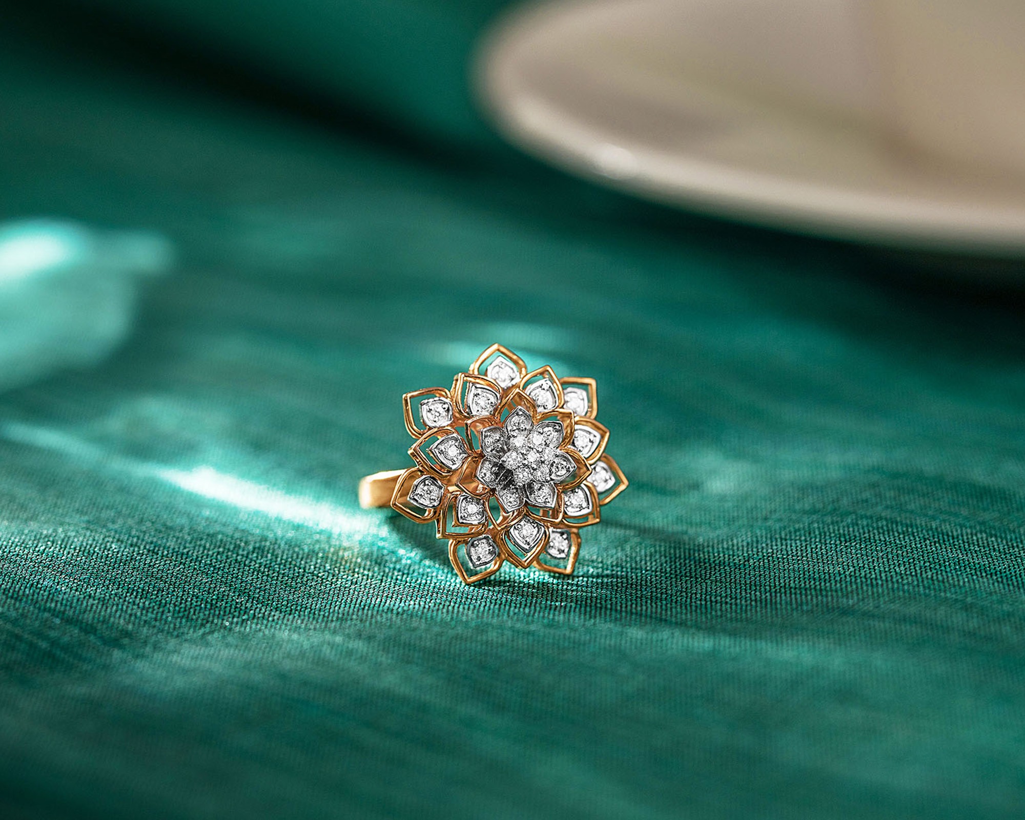 flower diamond ring