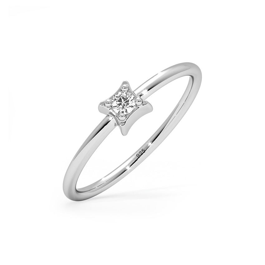 Ascend 925 Silver Diamond Ring
