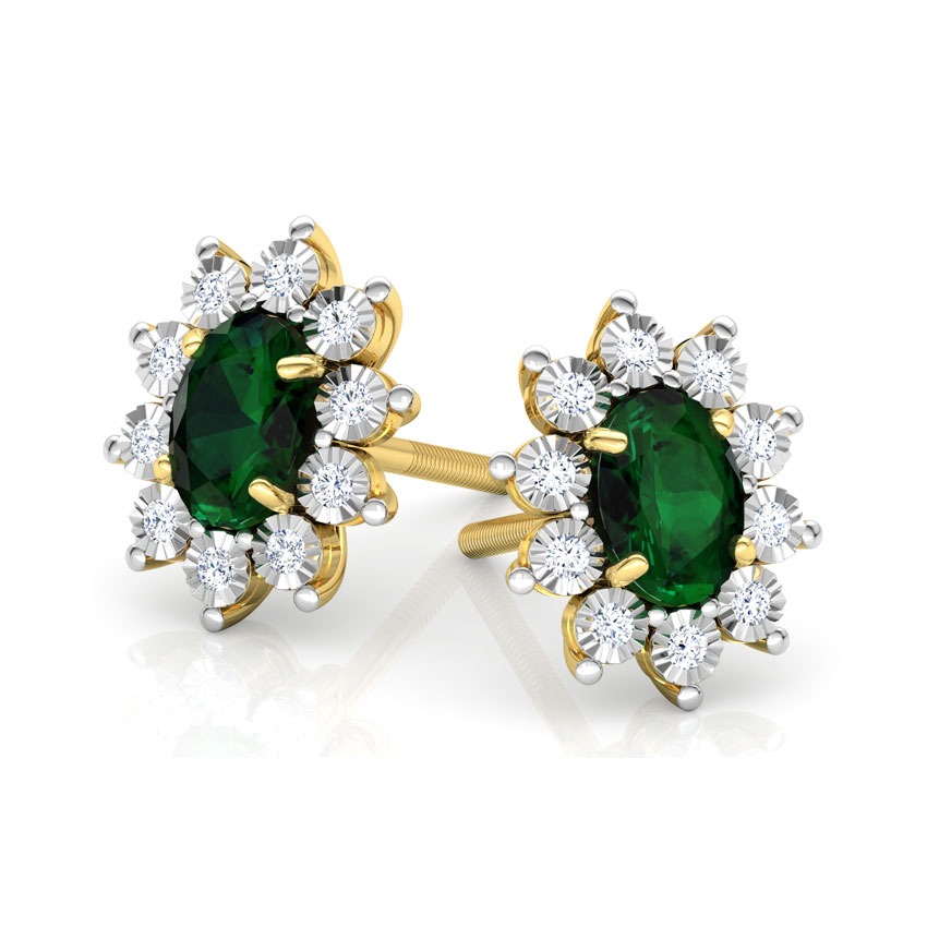 Royal Gemstone Stud Earrings