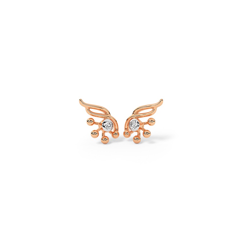 Iris Glimmer Diamond Stud Earrings