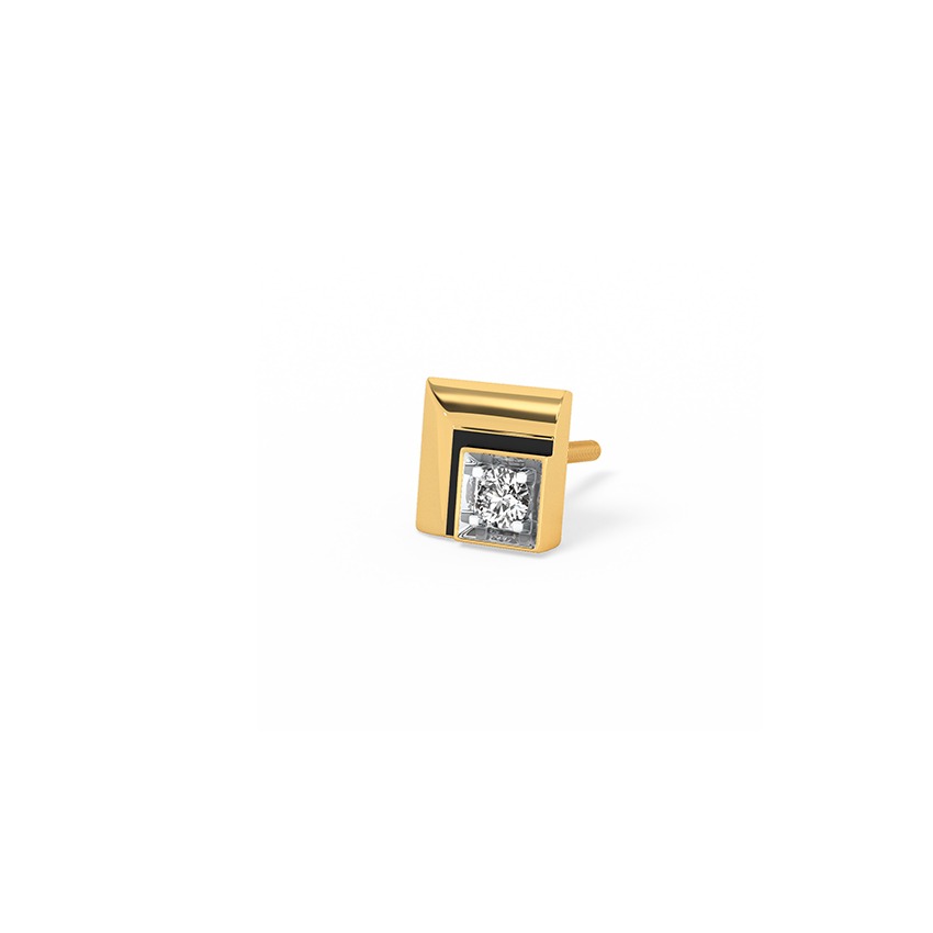 Square Cascade Diamond Stud For Men