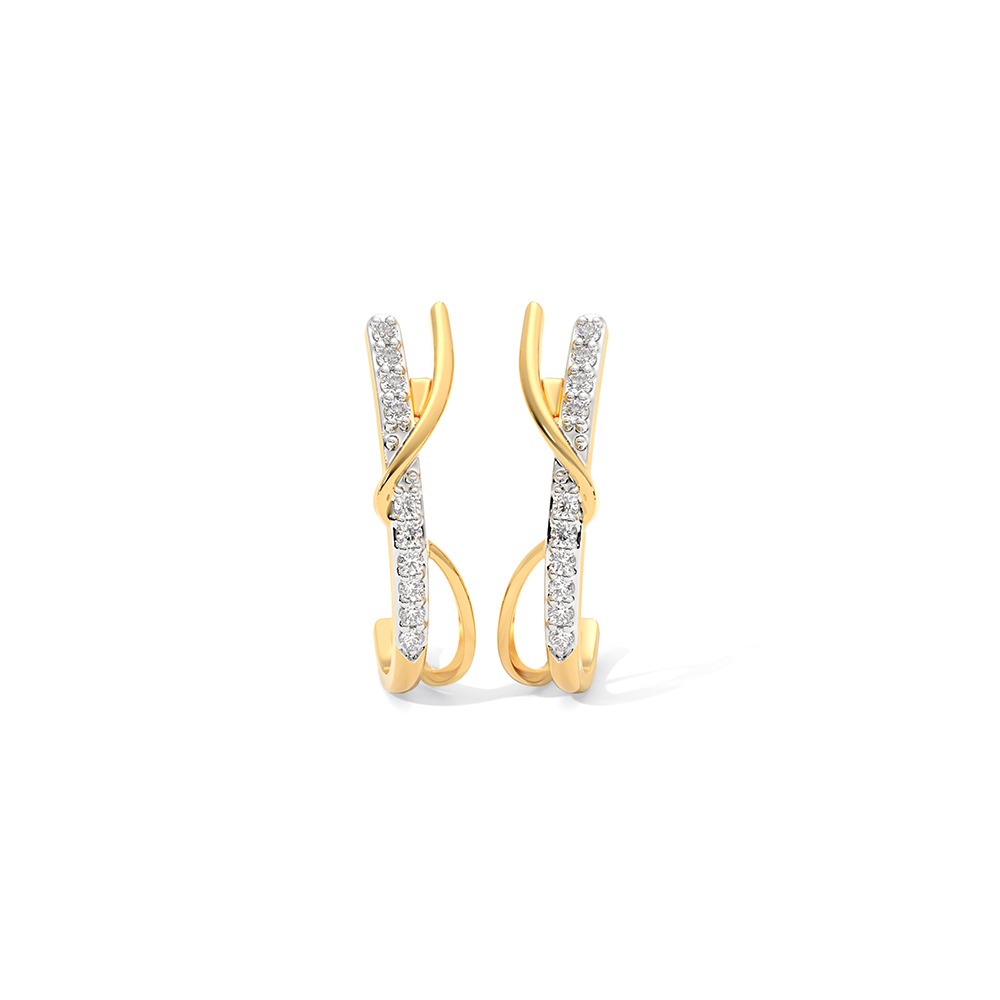 Endear Spark Diamond Hoop Earrings