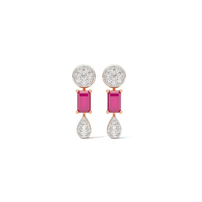 Modern Opulence Gemstone Drop Earrings