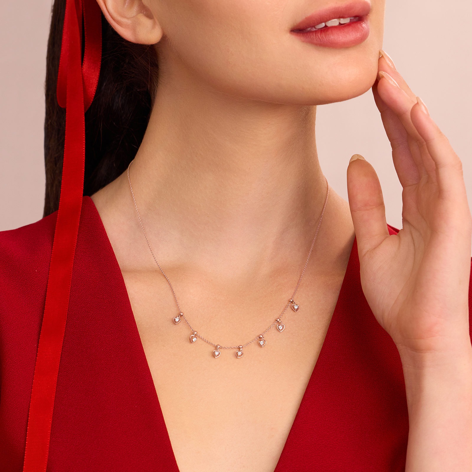 Kinetic Hearts Diamond Necklace
