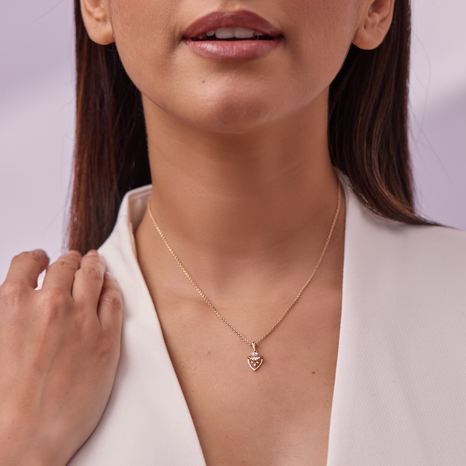 Radiant Armour 9KT Diamond Pendant