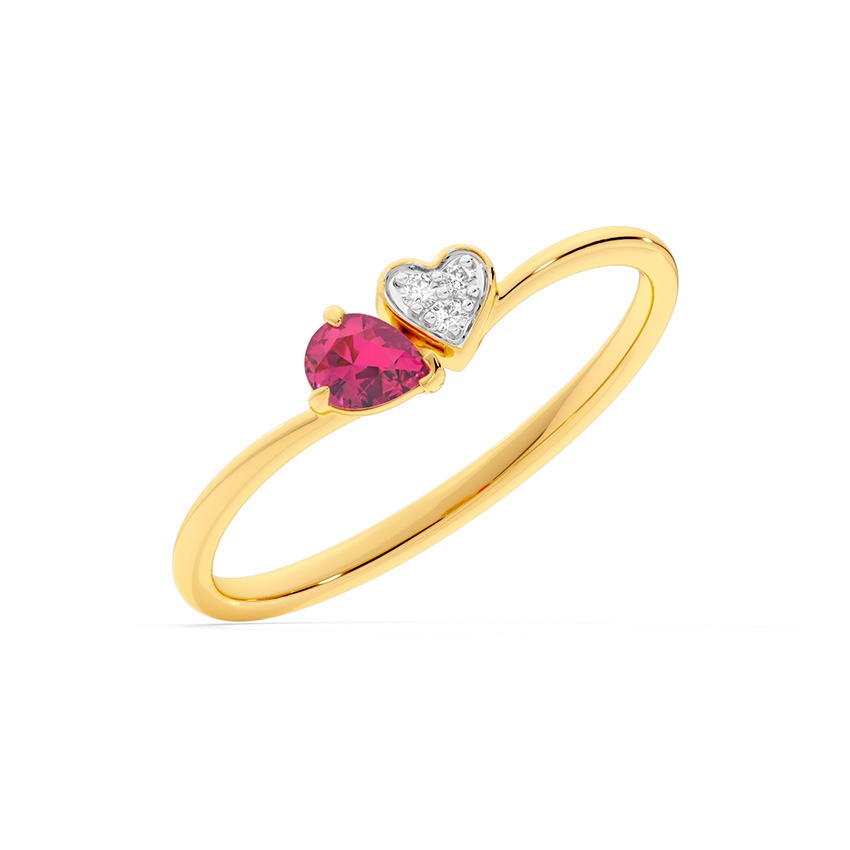 Red Amour 9KT Gemstone Ring
