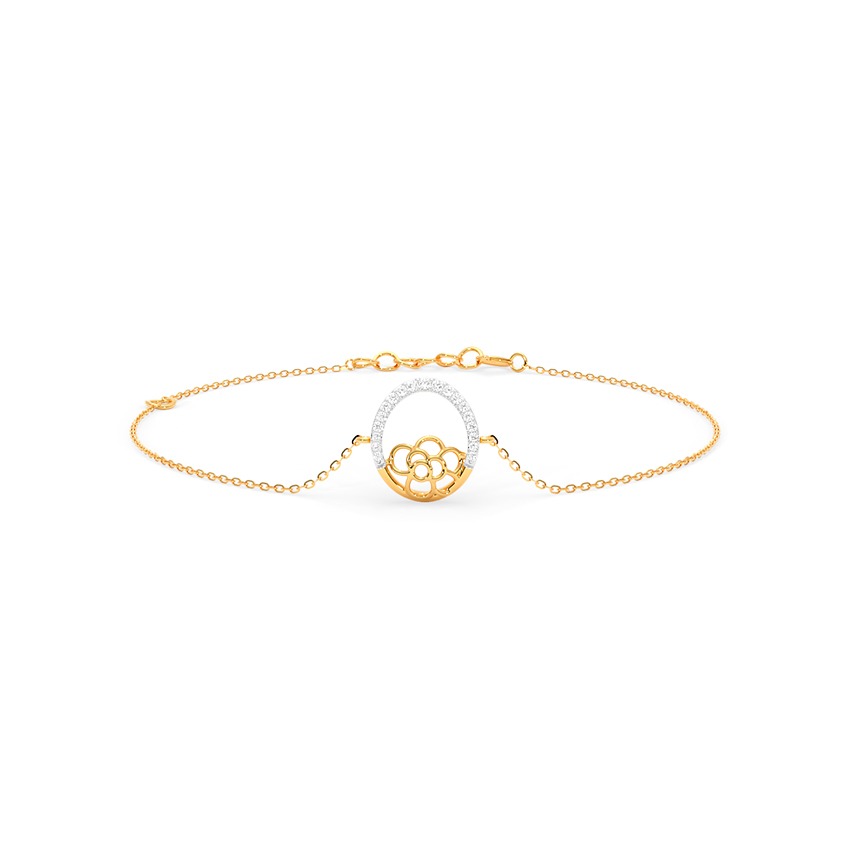 Looping Rose 9KT Diamond Chain Bracelet