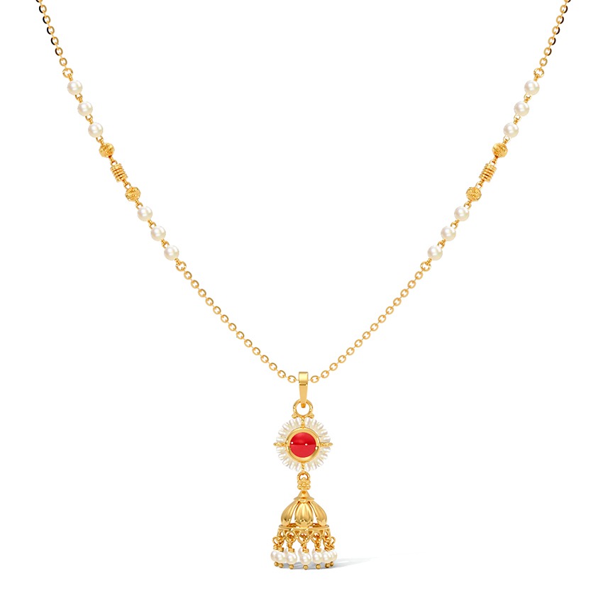 Crimson Kundan 22KT Gemstone Necklace