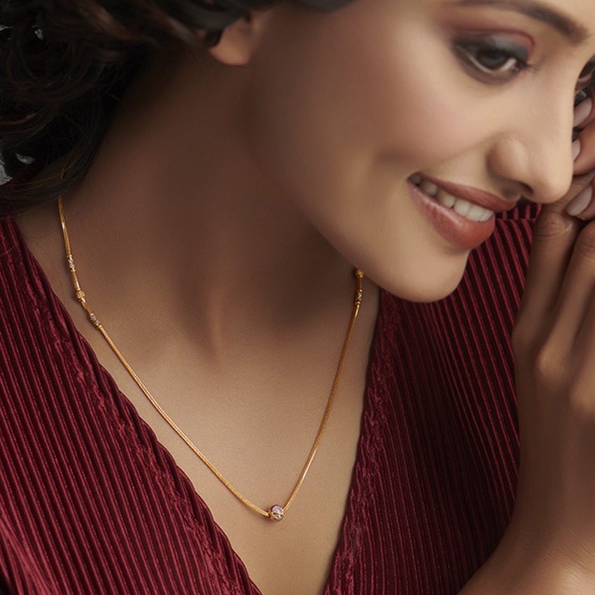 Glittering Dokia 22KT Gold Chain