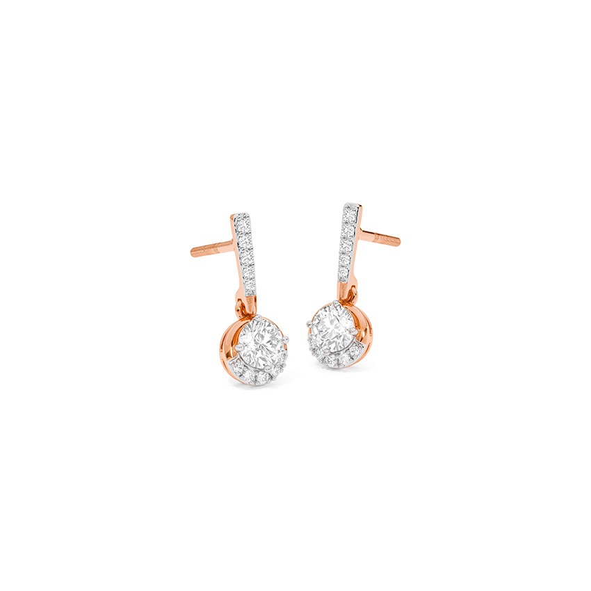 Swaying Spark Solitaire Drop Earrings