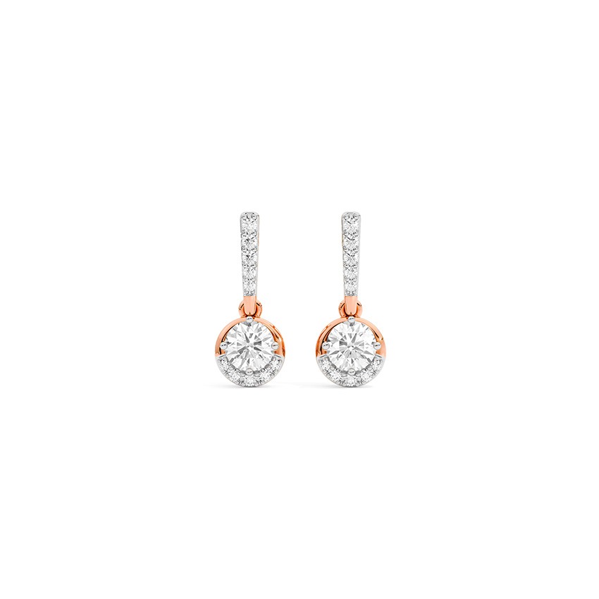 Swaying Spark Solitaire Drop Earrings