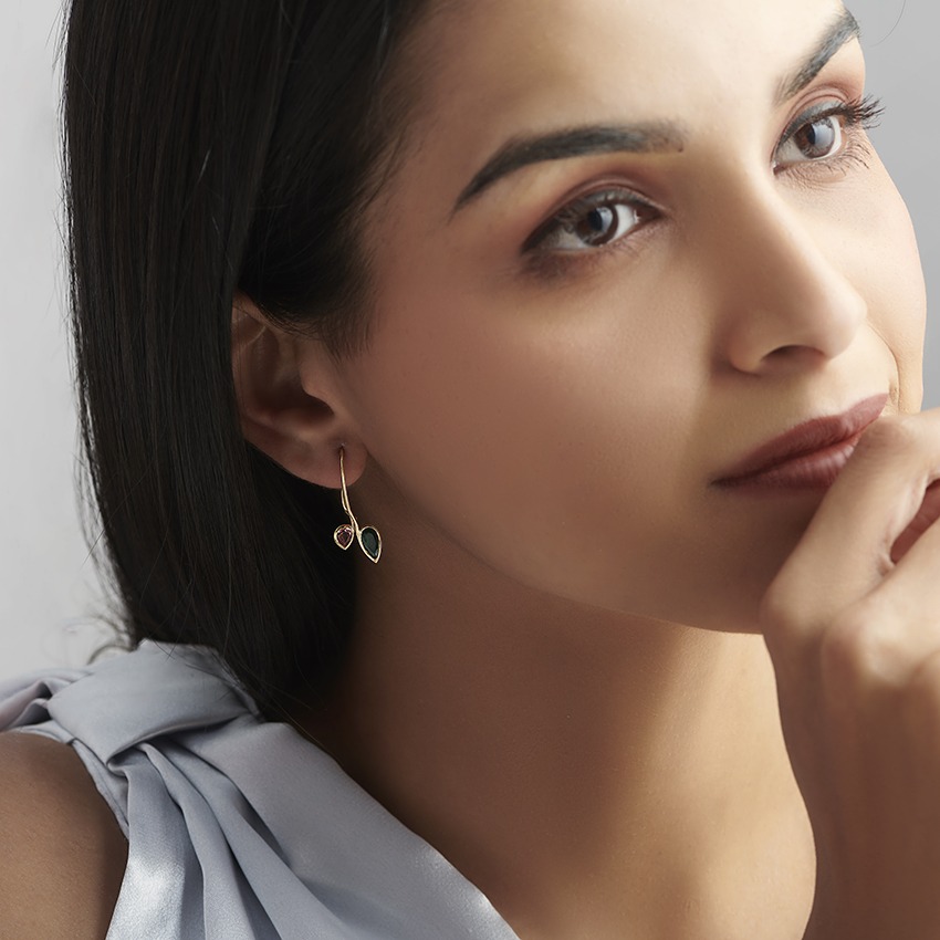 Dewy Delight Gemstone Drop Earrings
