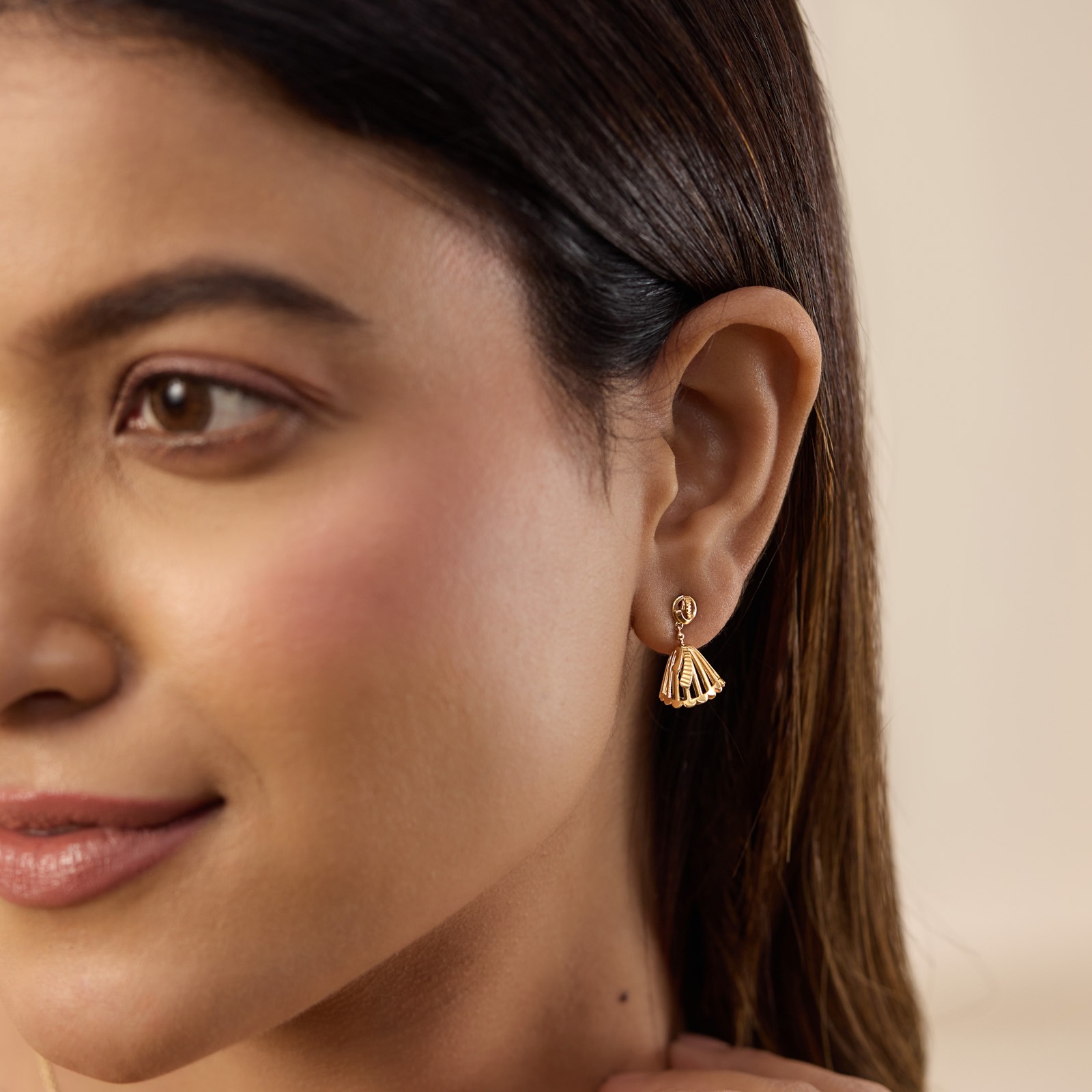 Urban Gleam Gold Jhumka