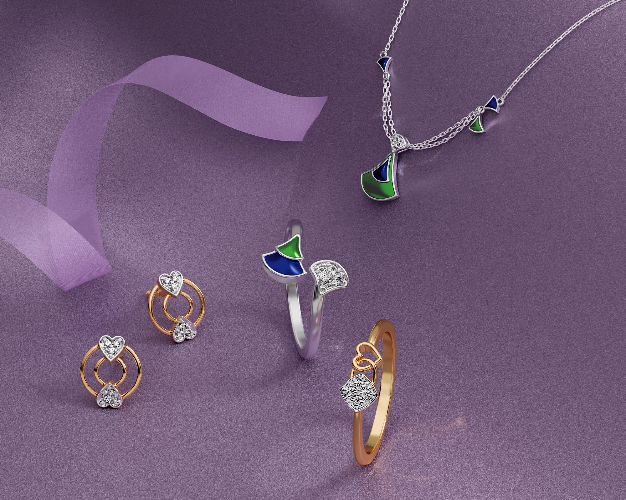 real diamond jewellery under 5000