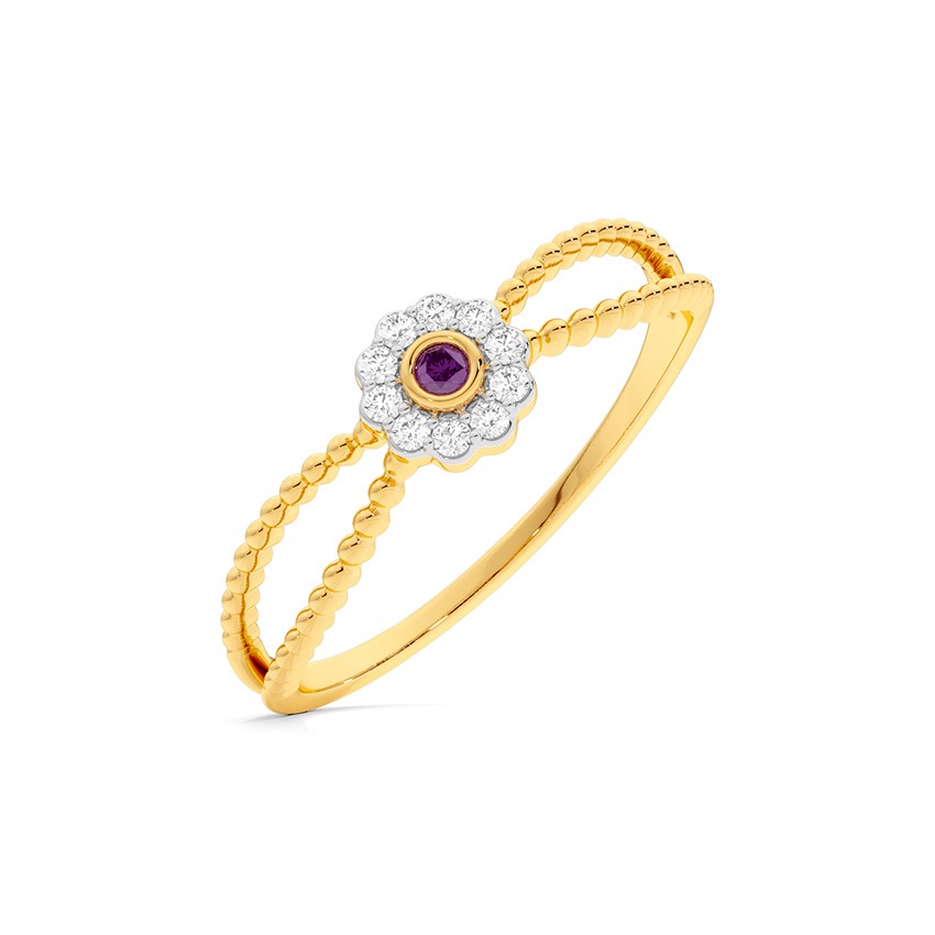 Classic Purple 9KT Gemstone Ring
