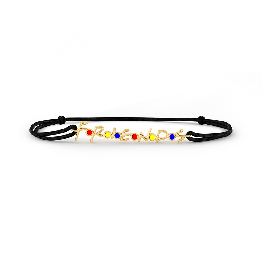 FRIENDS Logo Cord Gold Bracelet