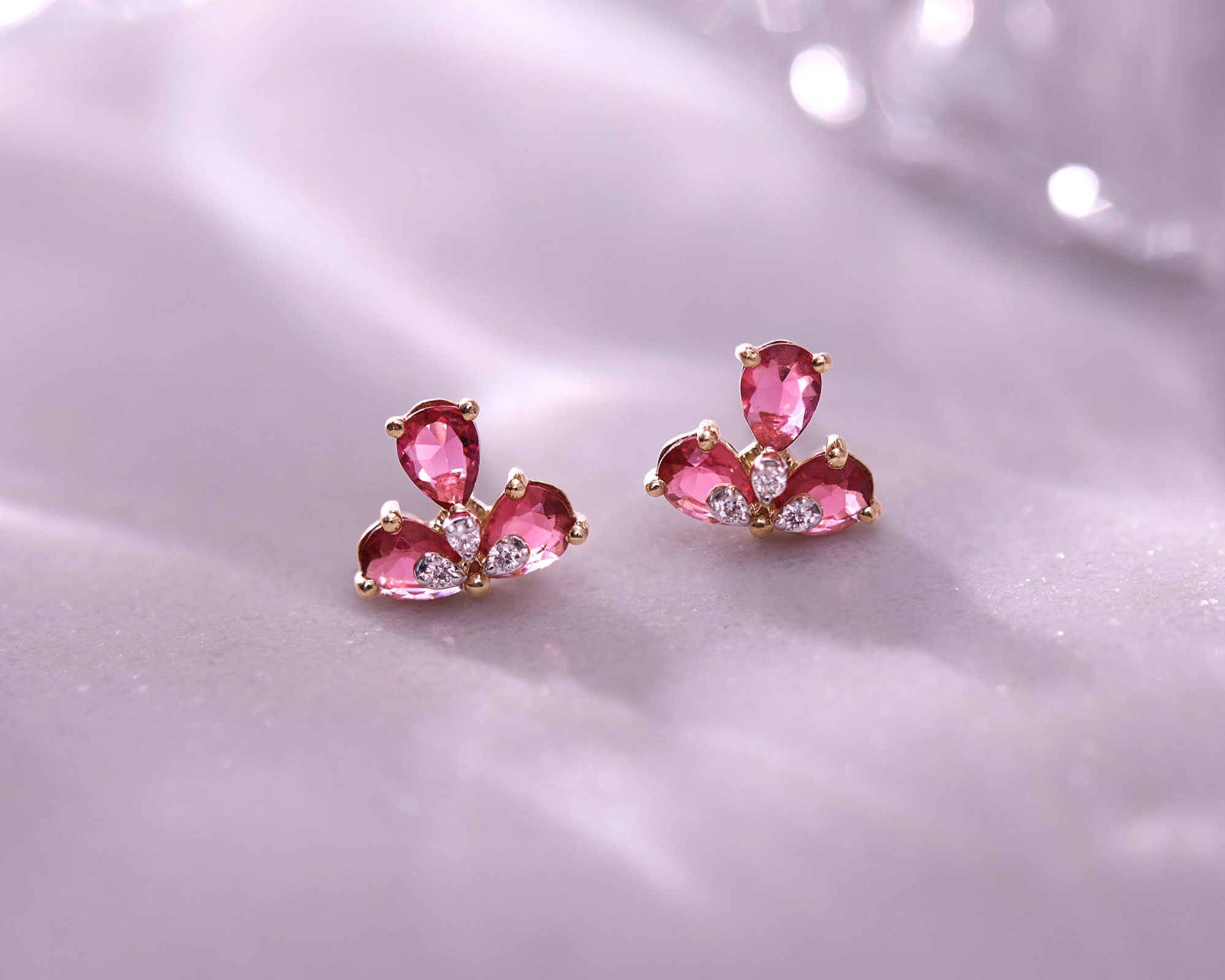 gemstone stud earrings