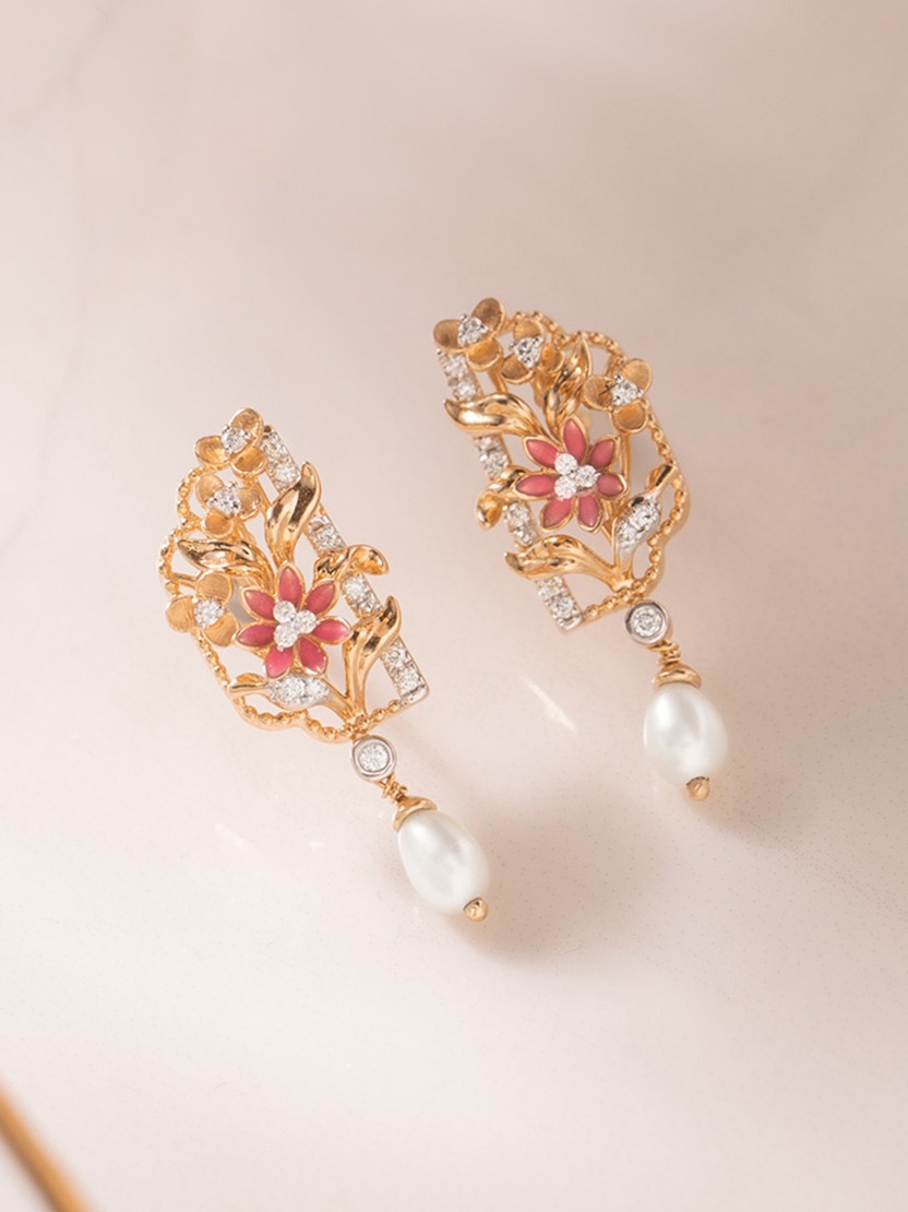 pearl drop earrings bridal