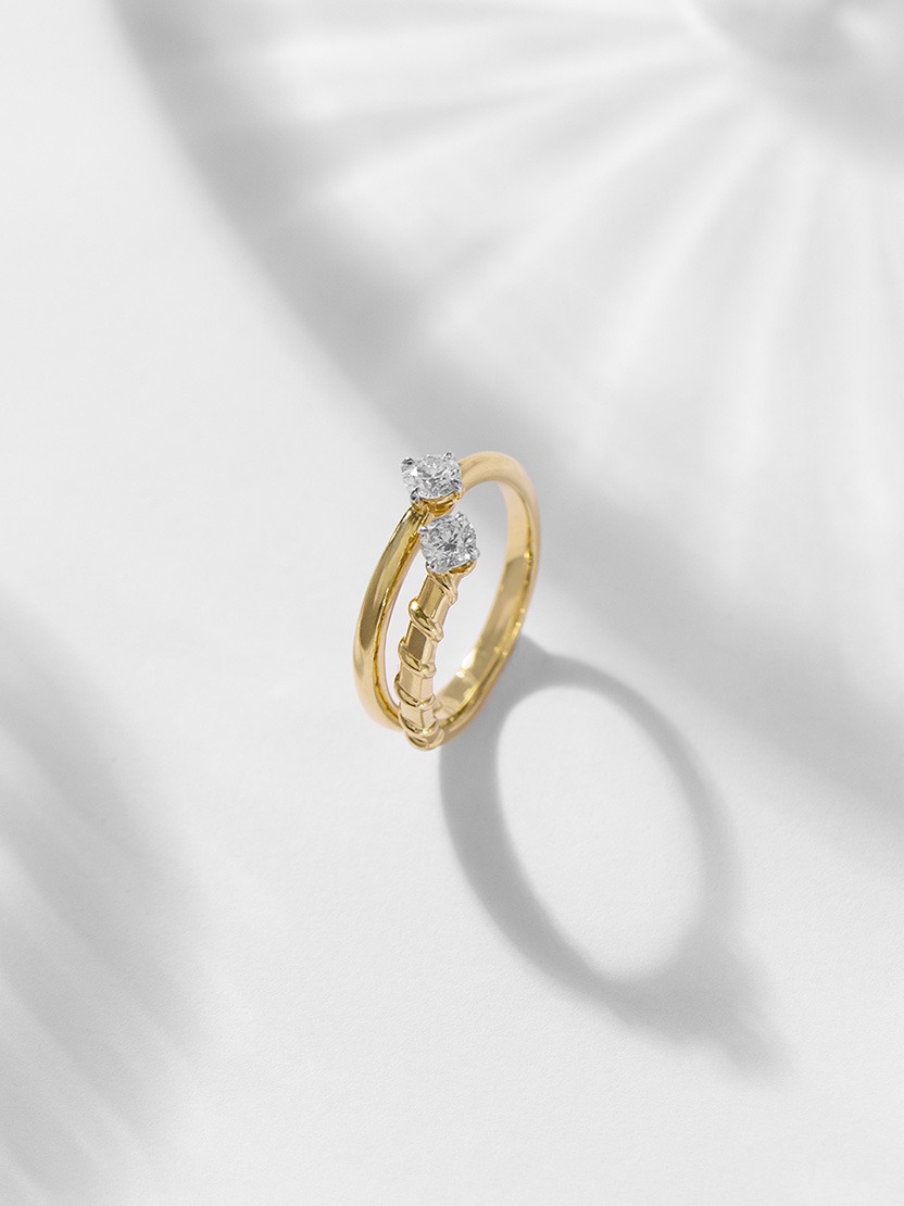 toi et moi diamond ring