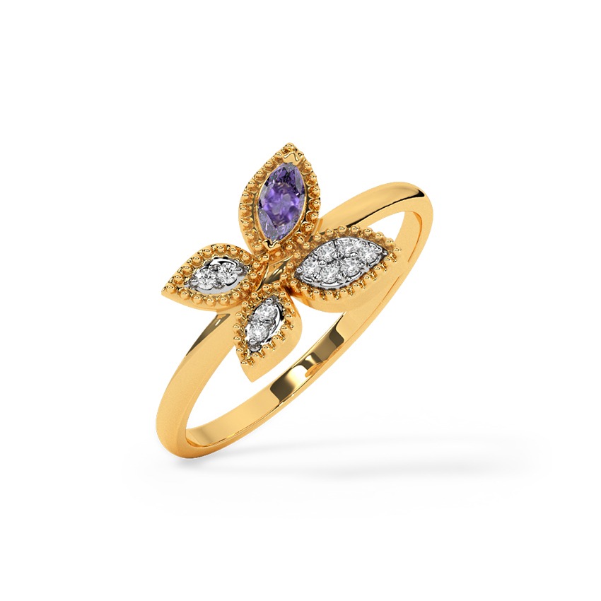 Clustered Butterfly Gemstone Ring
