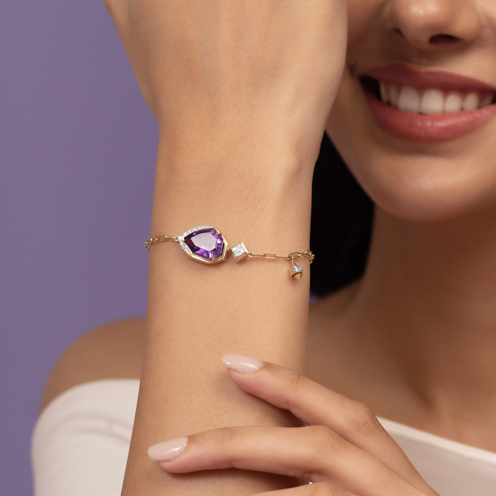 Trail Blazed Gemstone Chain Bracelet