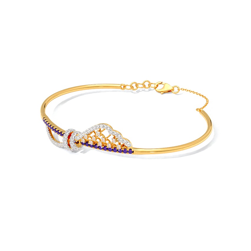 Amethyst Waves Gemstone Bracelet