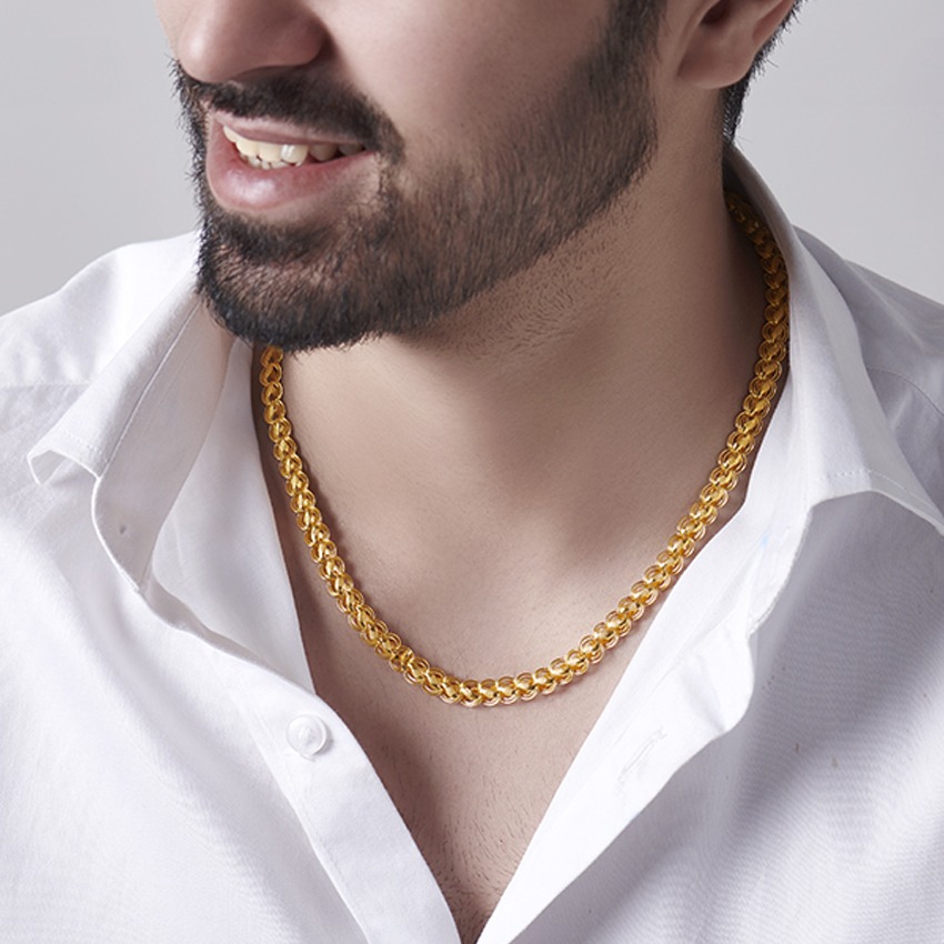 Radiant Lotus 22Kt Gold Unisex Chain