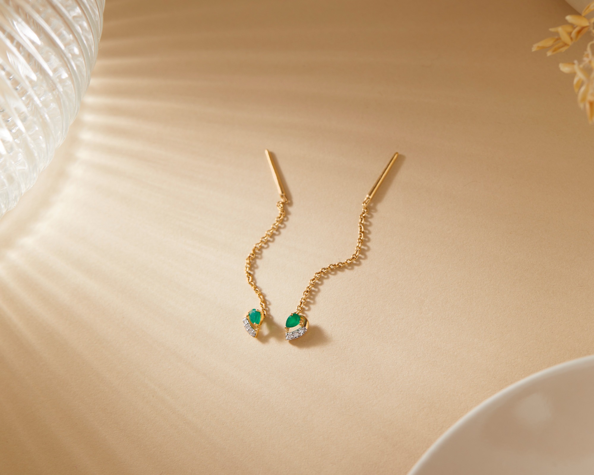 earrings with ear chain