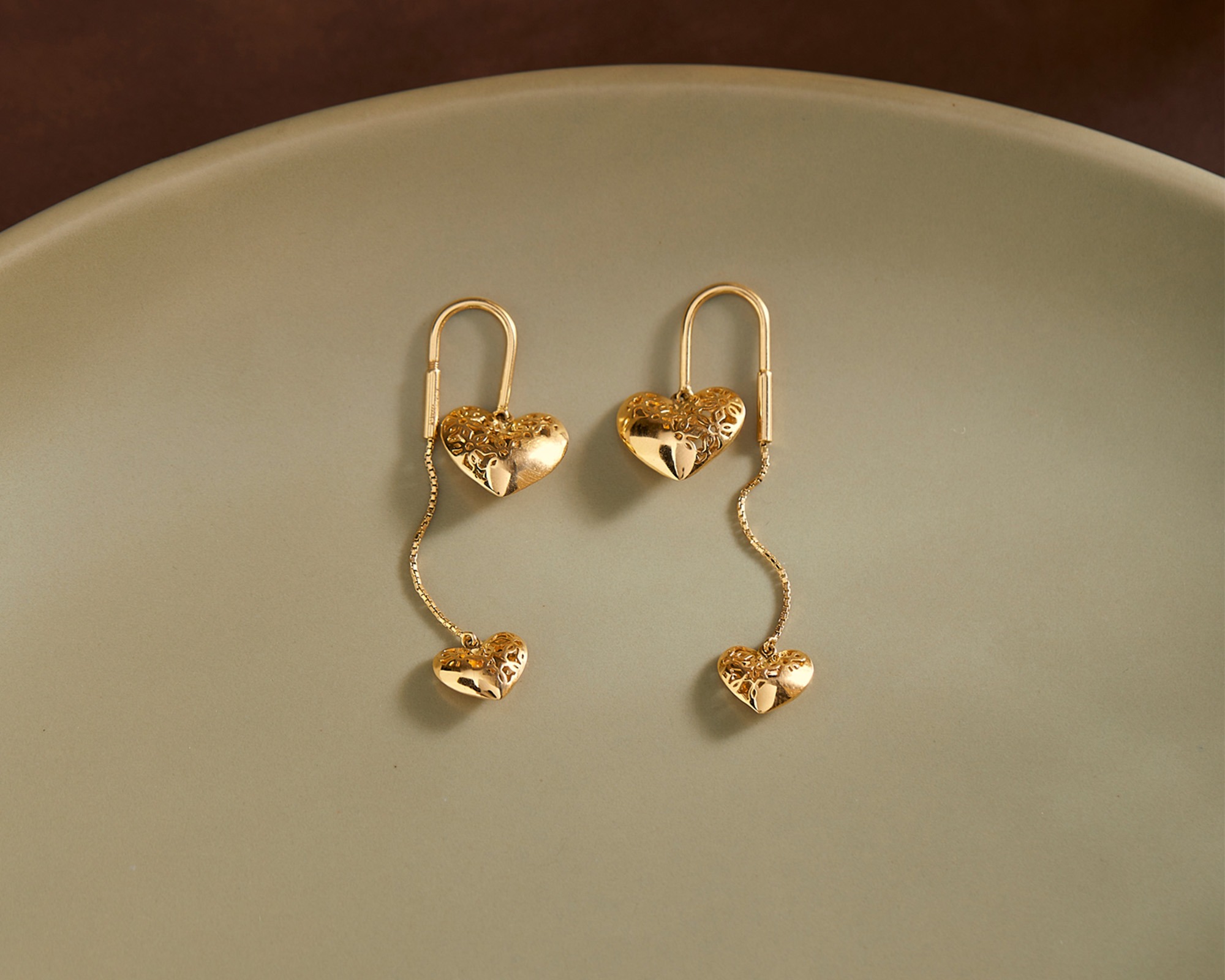 gold chain earrings