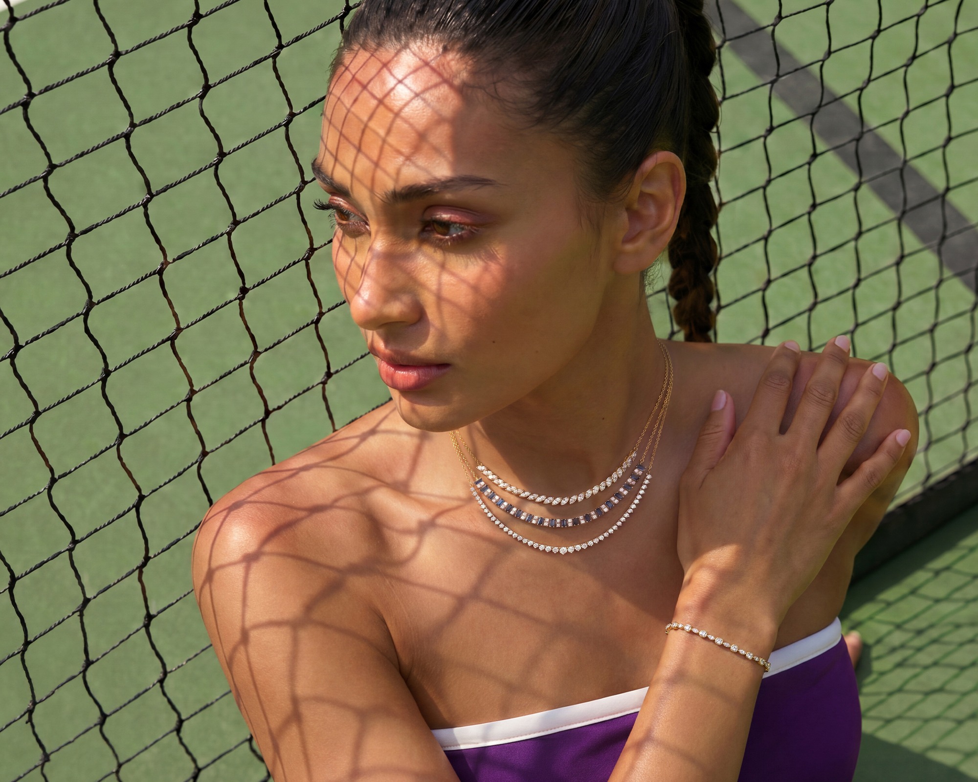 Mini tennis necklace