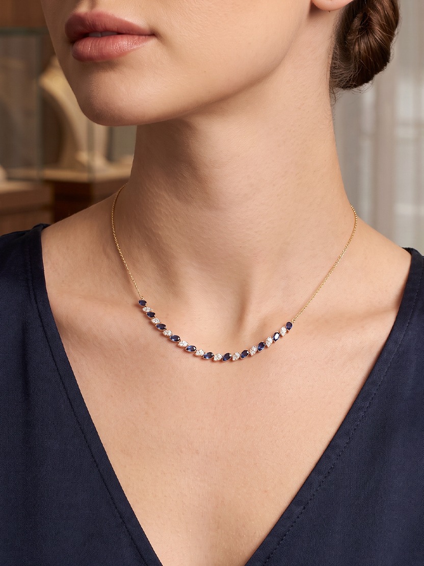 mini tennis necklace