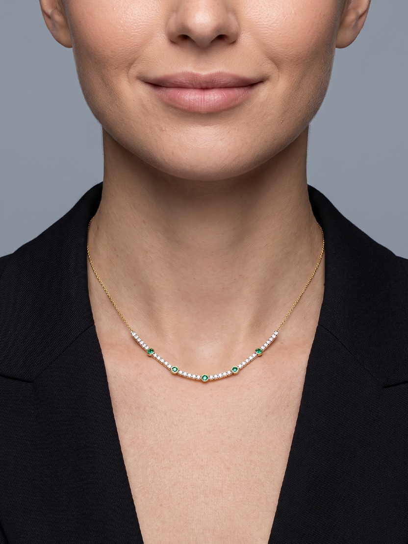 mini tennis necklace