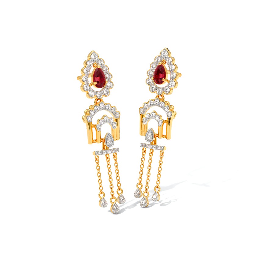 Thumri Gemstone Drop Earrings